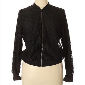 Lace Bomber Jacket